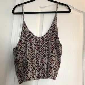 Brandy Melville pink tribal cropped tank